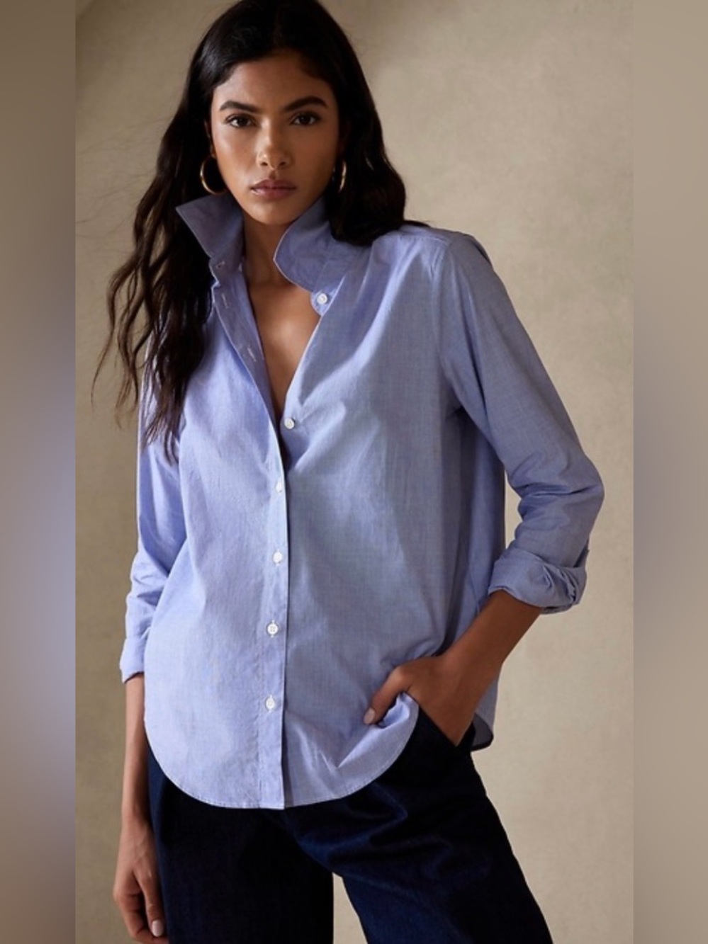 Banana Republic Fitted Light Blue Dress Shirt